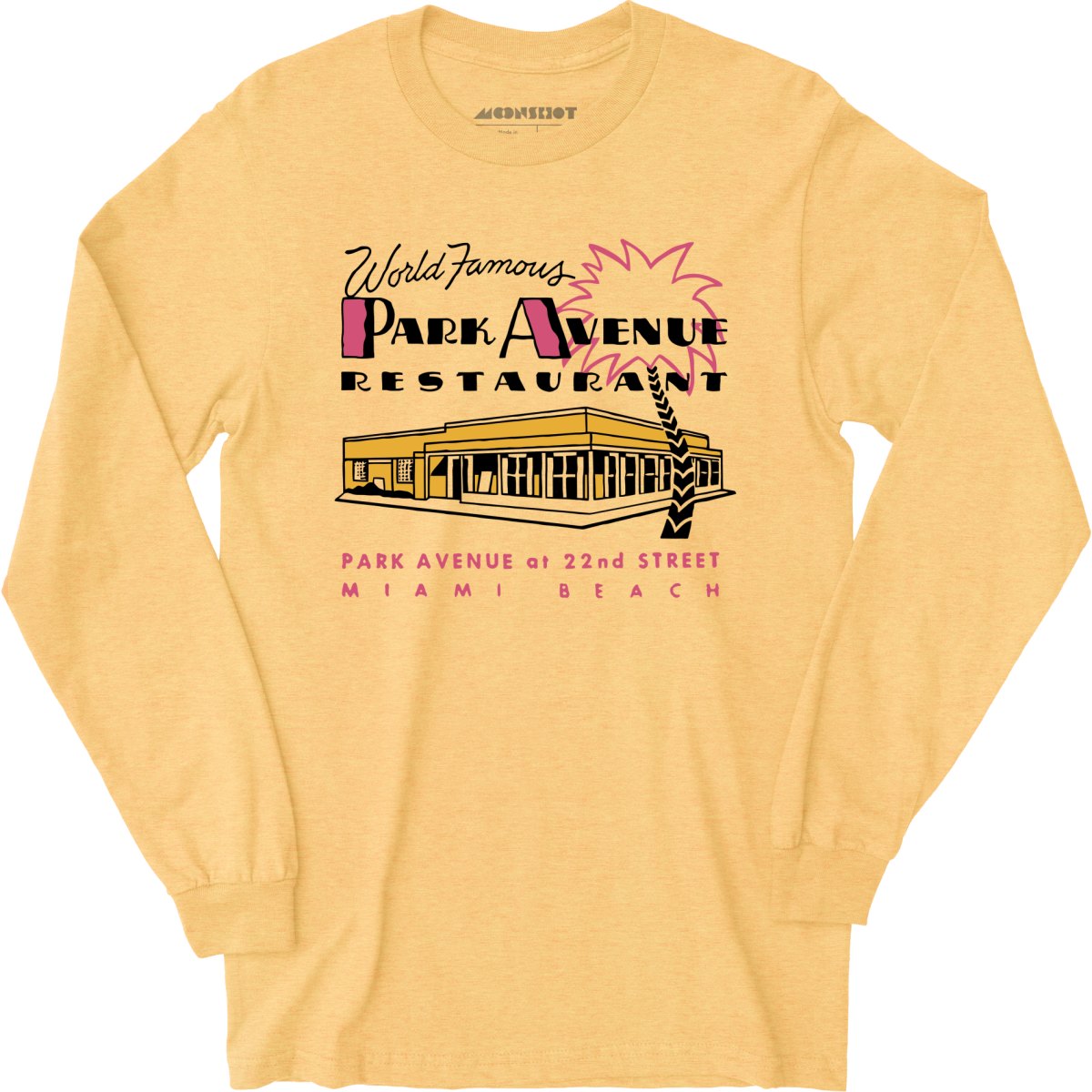 Park Avenue - Miami Beach, FL - Vintage Restaurant - Long Sleeve T-Shirt