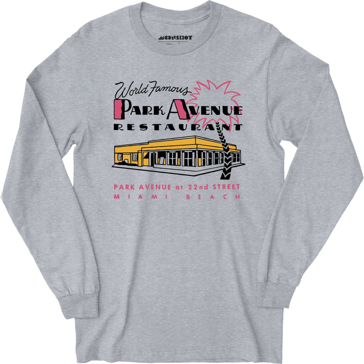Park Avenue - Miami Beach, FL - Vintage Restaurant - Long Sleeve T-Shirt