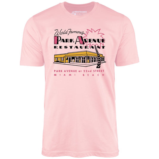 Park Avenue - Miami Beach, FL - Vintage Restaurant - Unisex T-Shirt