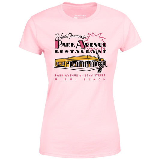 Park Avenue - Miami Beach, FL - Vintage Restaurant - Women's T-Shirt