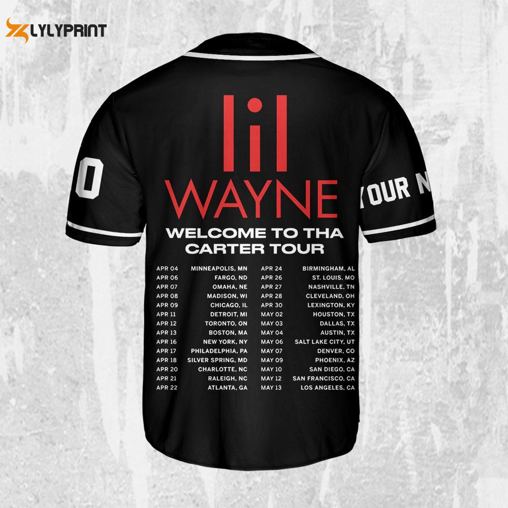 Personalize Lil Wayne Welcome To Tha Carter Black Color Jersey, Custom Baseball Jersey - lylyprint.com