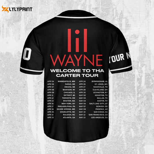 Personalize Lil Wayne Welcome To Tha Carter Black Color Jersey, Custom Baseball Jersey - lylyprint.com
