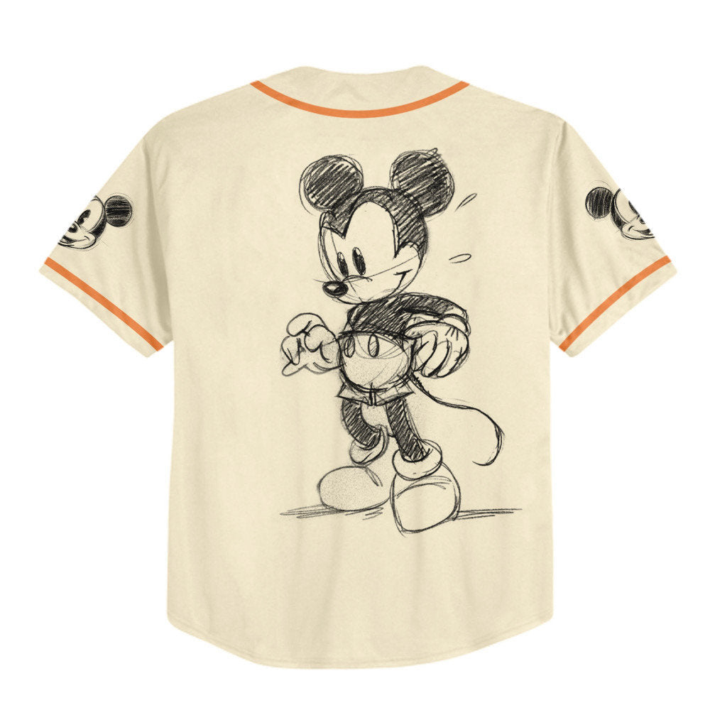 Custom Mickey Disney Baseball Jersey - Personalize 3D Outfit for Kids Youth & Adults Perfect Gift for Fans! - Bafud