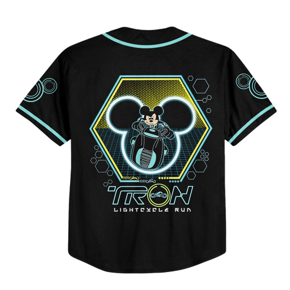 Custom 3D Disney Baseball Jersey: Personalize Mickey Tron for Kids Youth & Adults - Unique Gift For Fans! - Bafud