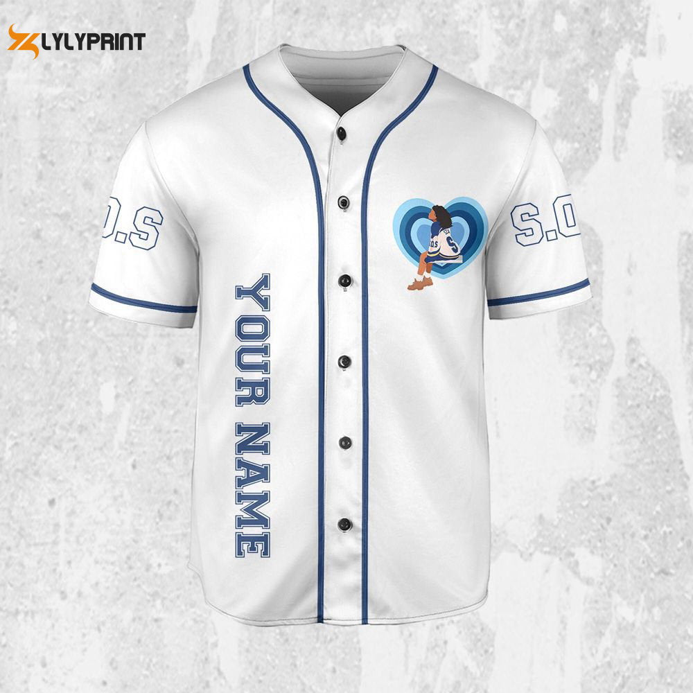 Personalize SZA Awesome Blue And White Color Jersey, Sza Baseball Jersey - lylyprint.com