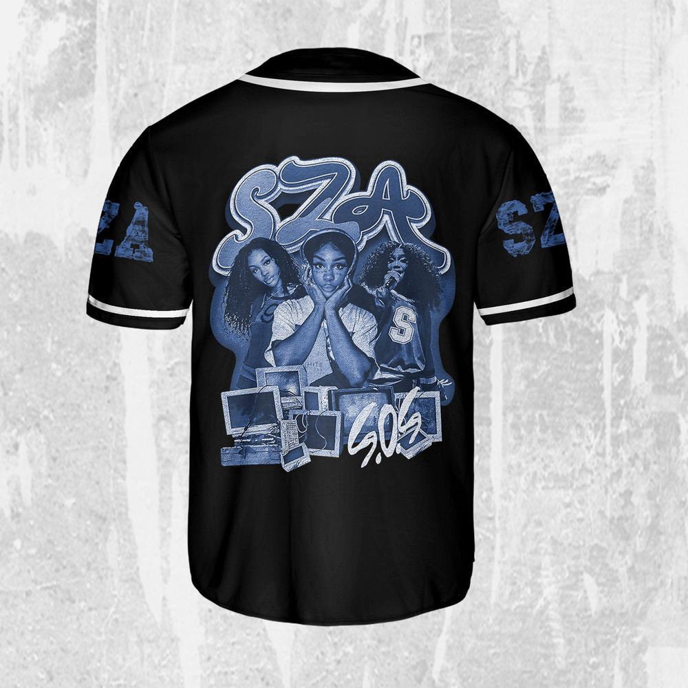 Personalize SZA Retro Vintage SOS Jersey, Sza Baseball Jersey, SOS New Album Merch - lylyprint.com