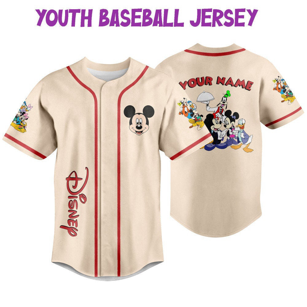 Vintage Disney Mickey & The Gang Baseball Jersey - Personalized Perfect Disney Gifts for Fans! - Bafud