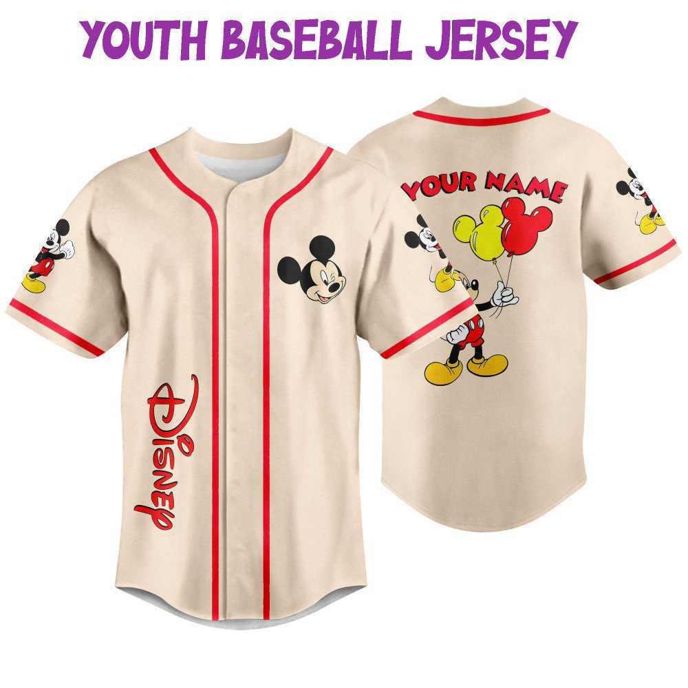 Vintage Disney Mickey Love Life: Personalized Baseball Jersey for Fans - Cute Disney Gifts - Bafud