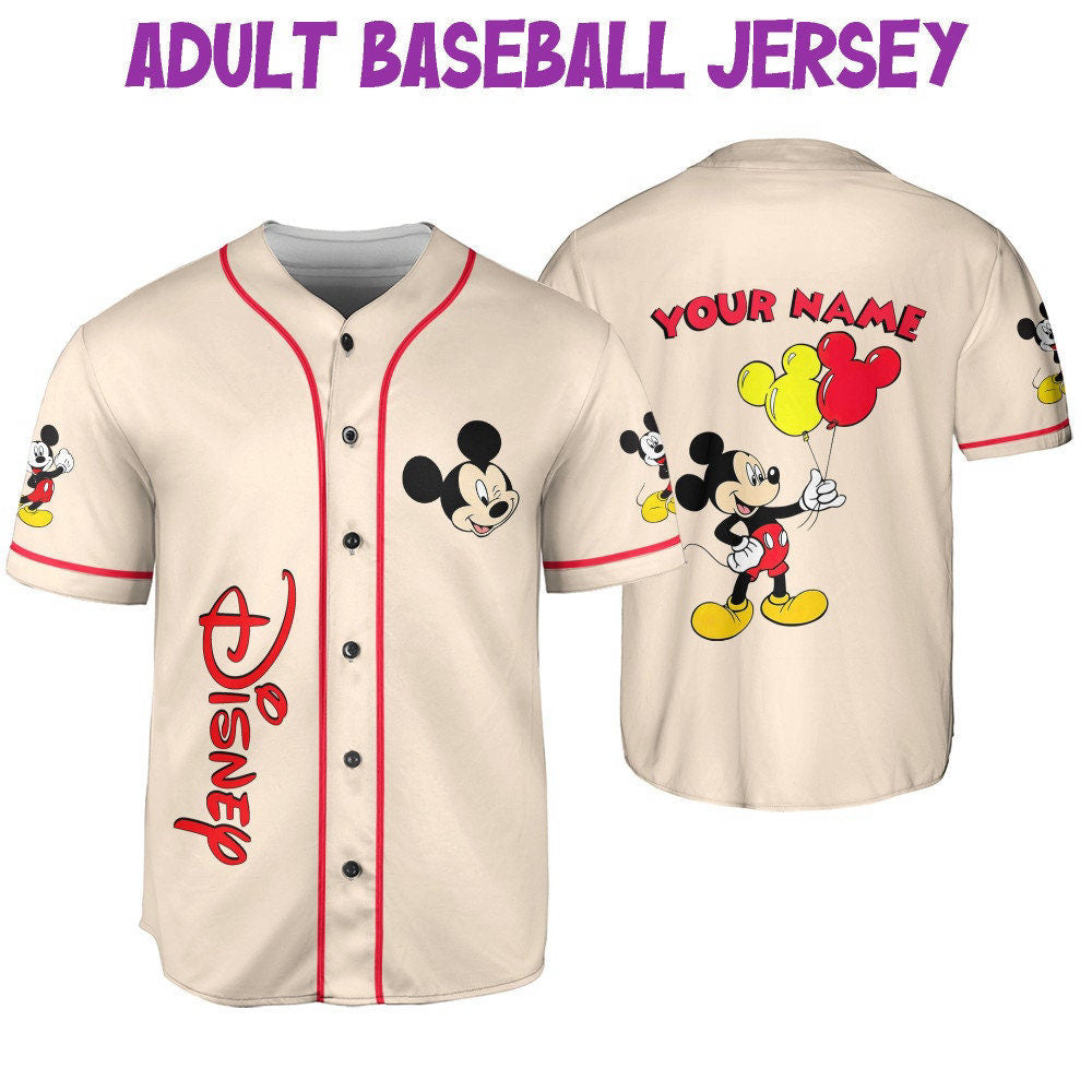 Vintage Disney Mickey Love Life: Personalized Baseball Jersey for Fans - Cute Disney Gifts - Bafud
