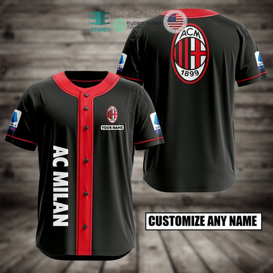 BEST AC Milan Custom Name Baseball Jersey