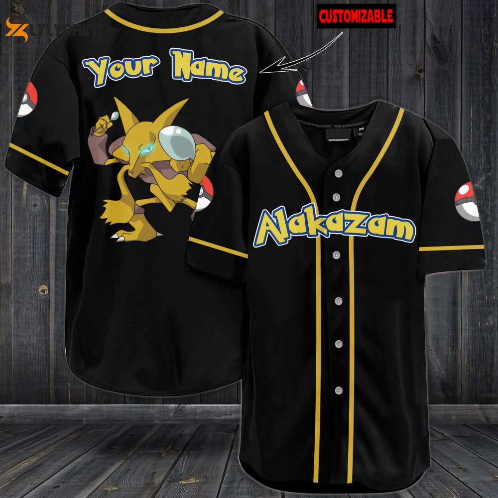 Personalized Alakazam Baseball Jersey - lylyprint.com