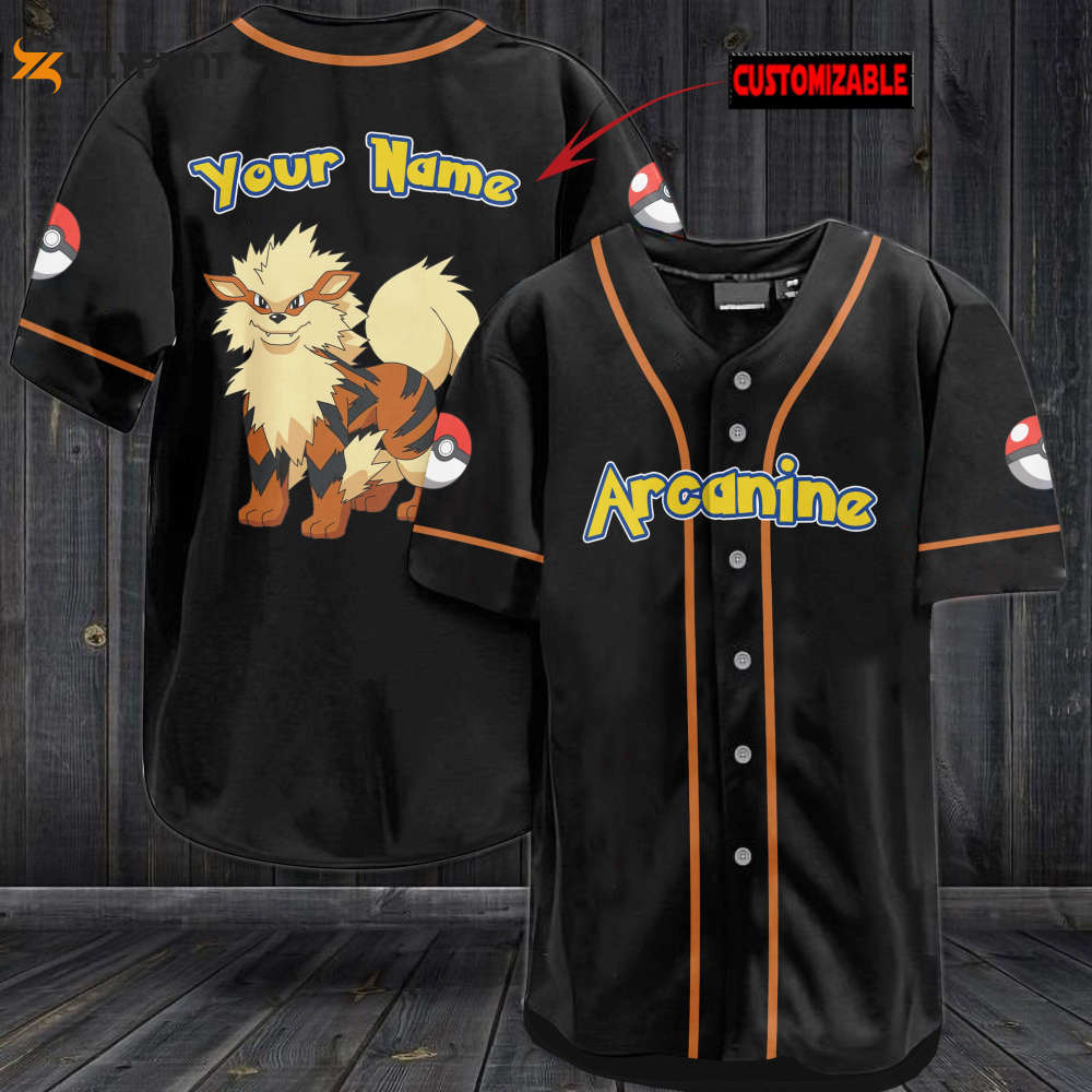 Personalized Arcanine Baseball Jersey - lylyprint.com