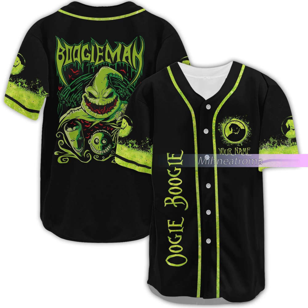 Custom Disney Oogie Boogie Baseball Jersey Shirt - Nightmare Before Christmas Boogieman Shirt - Bafud