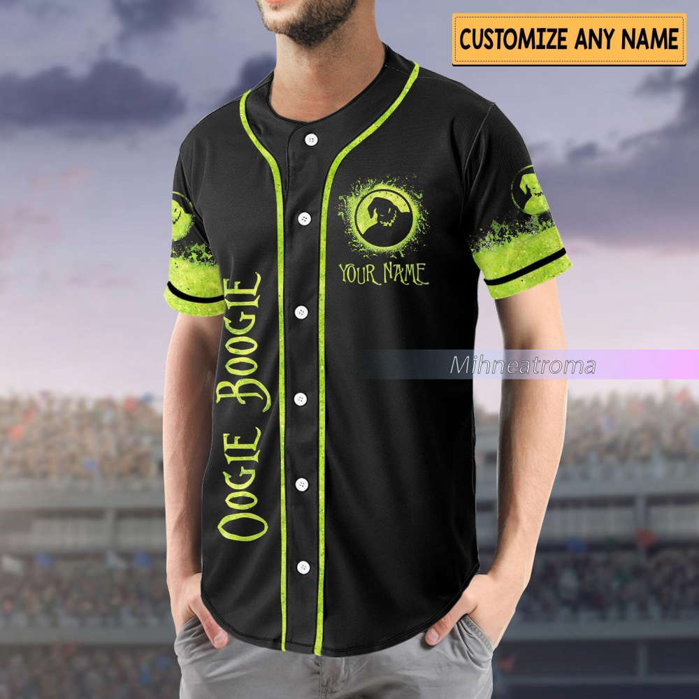 Custom Disney Oogie Boogie Baseball Jersey Shirt - Nightmare Before Christmas Boogieman Shirt - Bafud