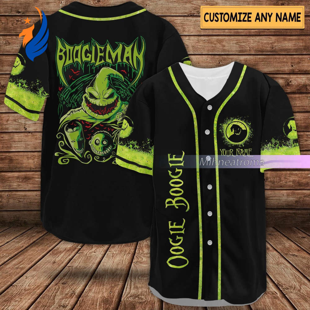 Custom Disney Oogie Boogie Baseball Jersey Shirt - Nightmare Before Christmas Boogieman Shirt - Bafud