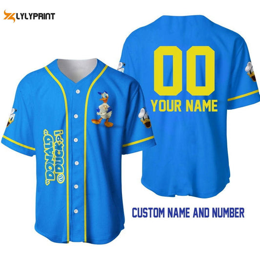 Personalized Donald Duck All Over Print Baseball Jersey - lylyprint.com