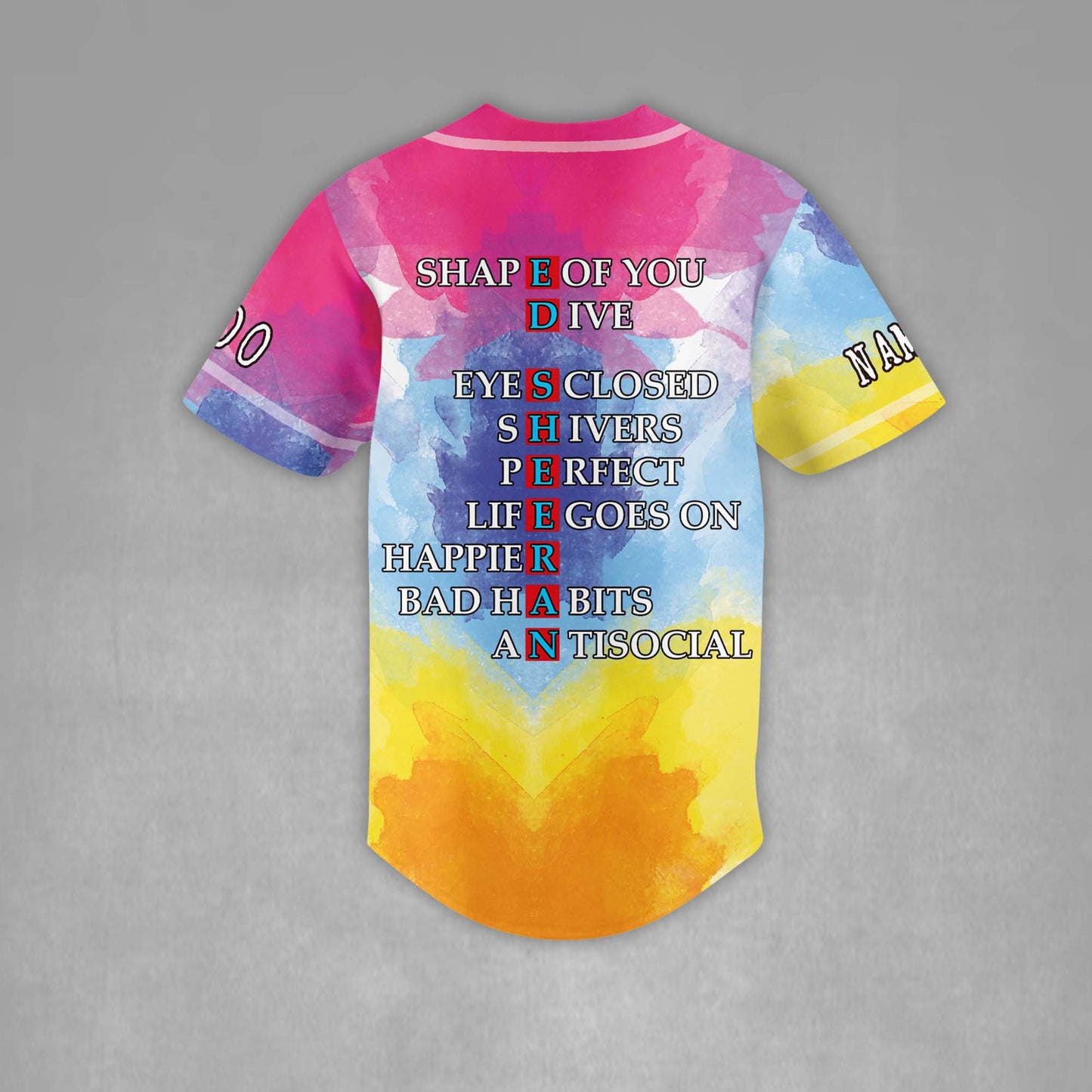 Personalized Ed Sheeran Collection Baseball Jersey Fast Shipping Worldwide