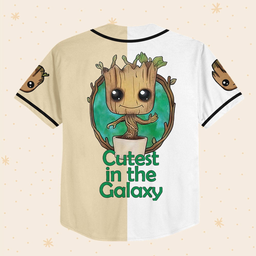 Personalized Groot Cutest In The Galaxy Baseball Jersey - lylyprint.com