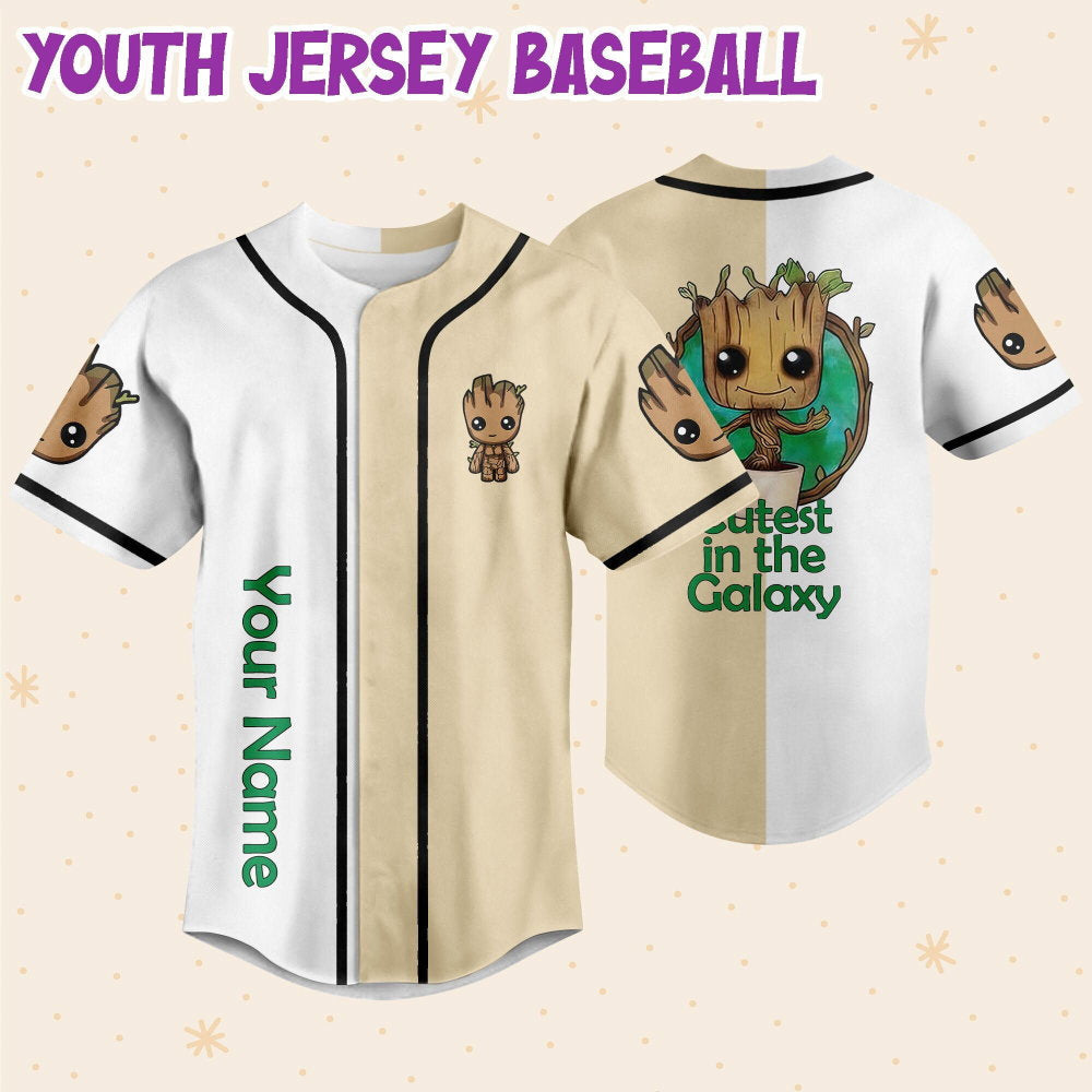 Personalized Groot Cutest In The Galaxy Baseball Jersey - lylyprint.com