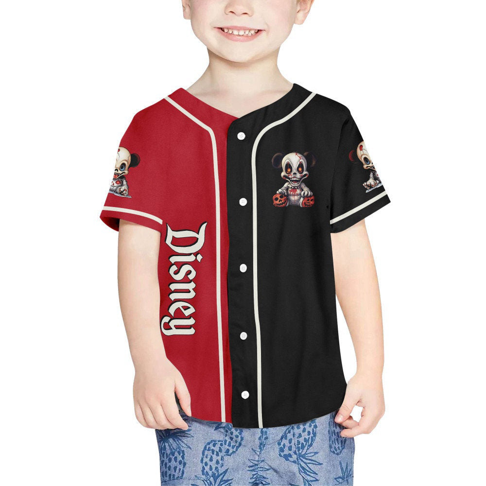 Personalized Horror Disney Mickey Monster Mouse Bloody Baseball Jersey - Cute Gifts for Fans of Disney - Bafud