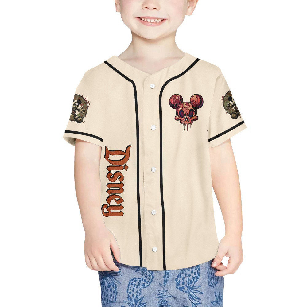 Spooky Disney Mickey Mouse Crazy Bloody Mousetrap & Baseball Jersey - Perfect Gifts for Fans - Bafud