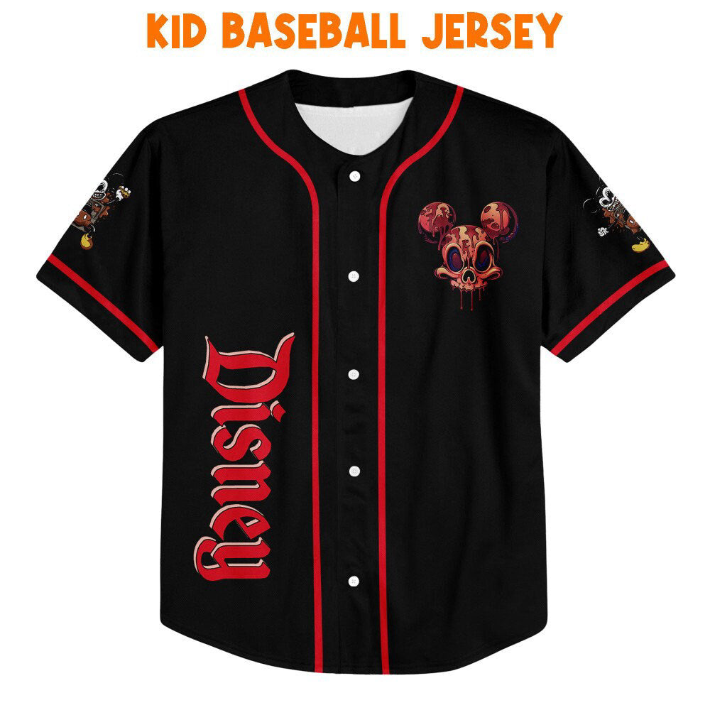 Spooktacular Personalized Horror Mickey Mouse Zombie Jersey - Perfect Disney Gift for Fans - Bafud