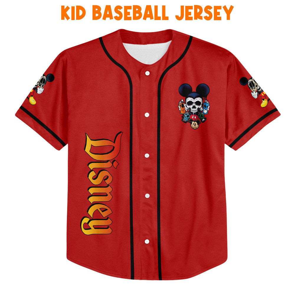 Personalized Horror Disney Scary Monster Mickey Mouse Baseball Jersey - Cute Gifts for Disney Fans - Bafud