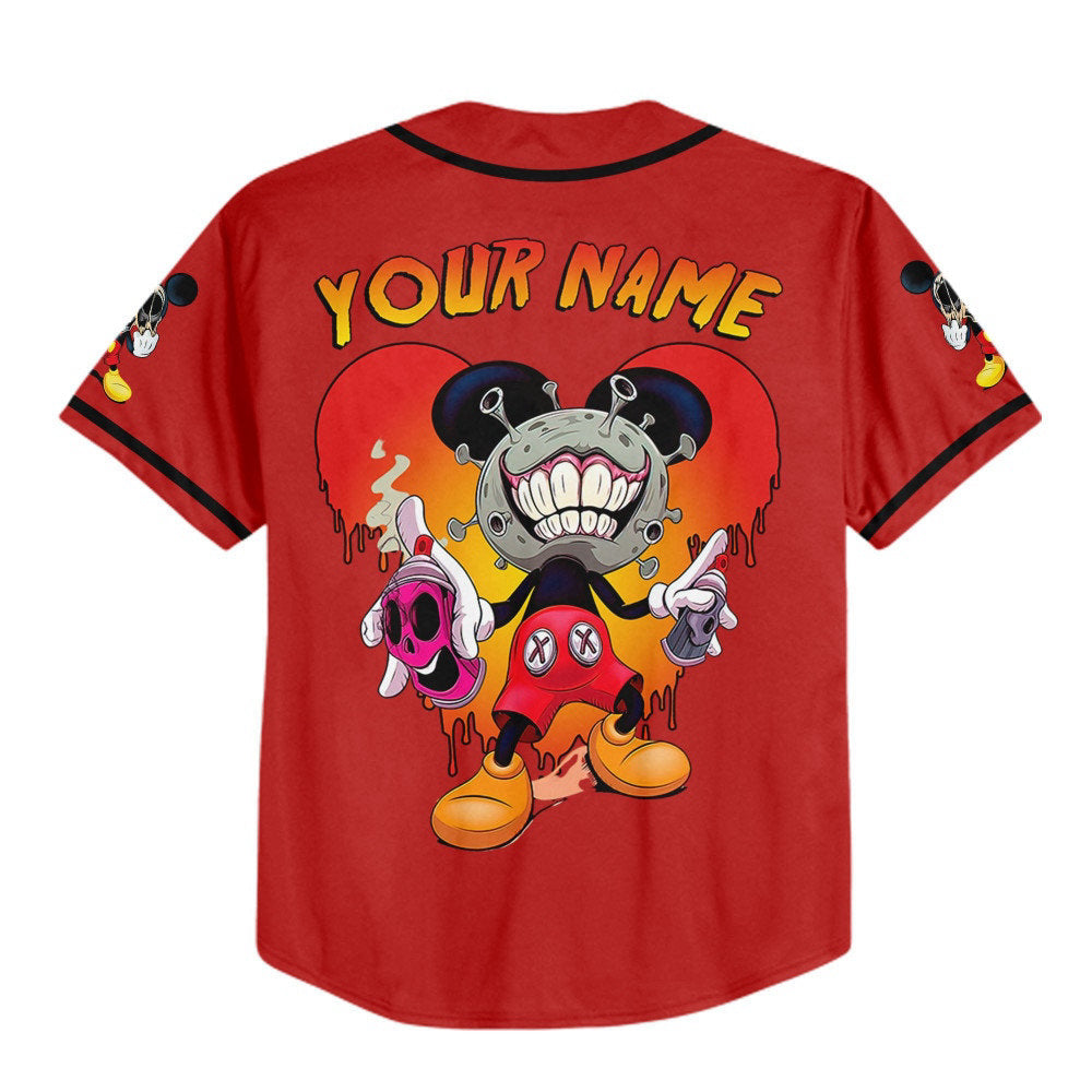 Personalized Horror Disney Scary Monster Mickey Mouse Baseball Jersey - Cute Gifts for Disney Fans - Bafud