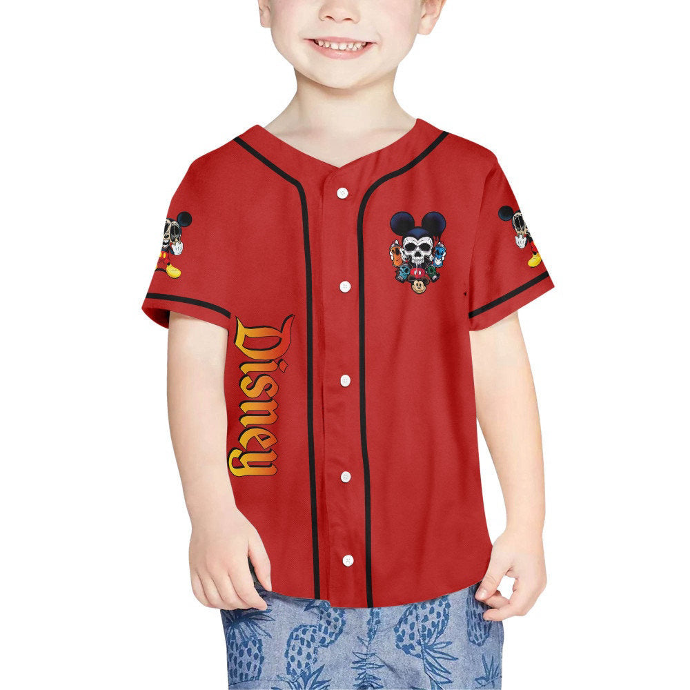 Spooky Monster Mickey Mouse: Personalized Horror Disney Baseball Jersey - Perfect Gifts for Disney Fans - Bafud