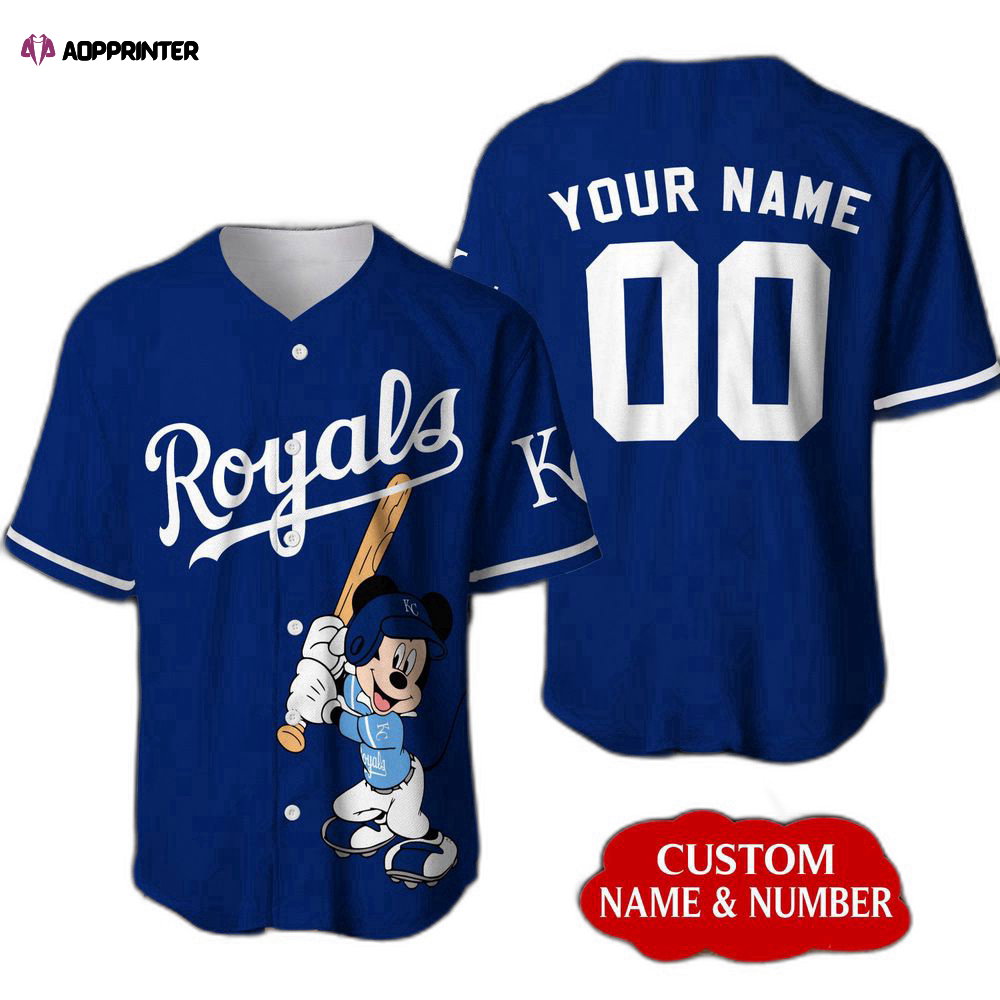 Personalized Kansas City Royals Mickey Mouse Disney All Over Print Unisex Baseball Jersey For Men - Aopprinter