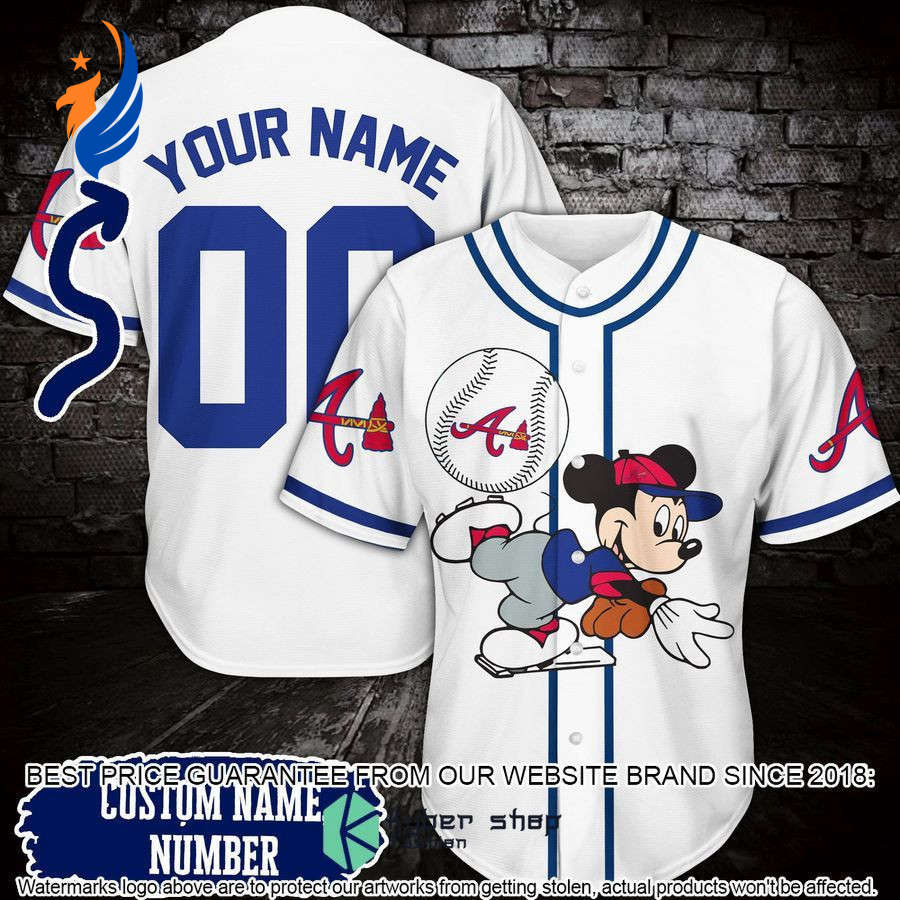 Custom Mickey Mouse AB Baseball Jersey - Personalized Athletic Gear for Disney Fans - Bafud