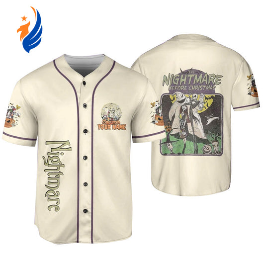 Custom Nightmare Jack Sally Oogie Boogie Baseball Jersey: Unique & Stylish Personalized Design - Bafud