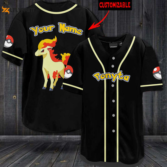 Personalized Ponyta Baseball Jersey - lylyprint.com