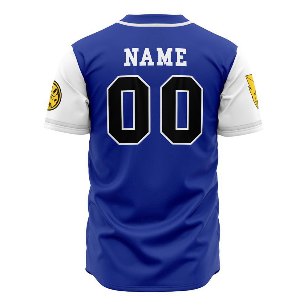 Personalized Power Rangers Blue Ranger Baseball Jersey For Men Women - lylyprint.com
