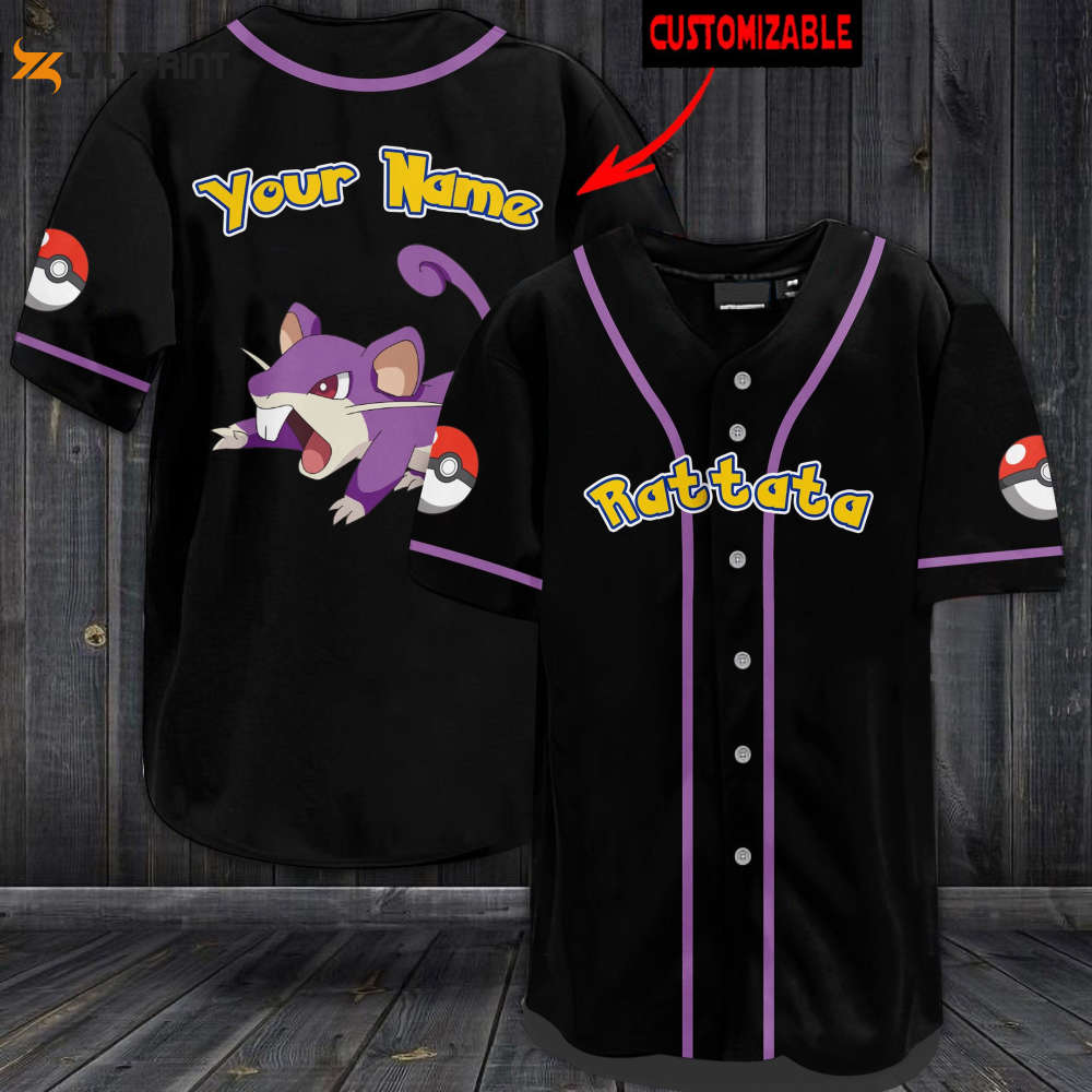 Personalized Rattata Baseball Jersey - lylyprint.com