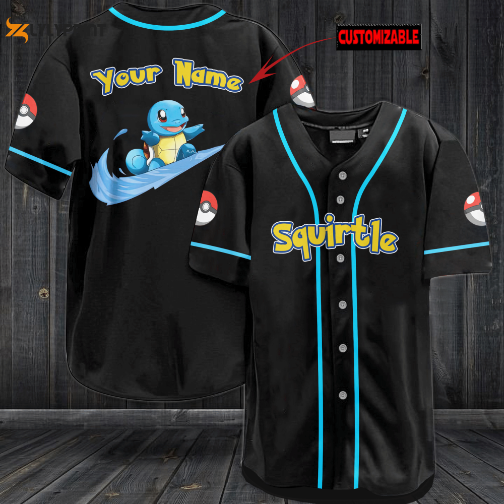 Personalized Squirtle Baseball Jersey - lylyprint.com