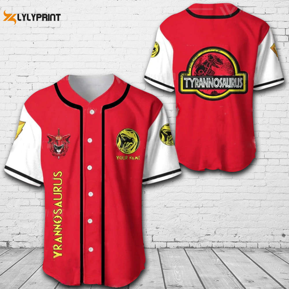 Personalized Tyrannosaurous All Over Print Unisex Baseball Jersey - lylyprint.com
