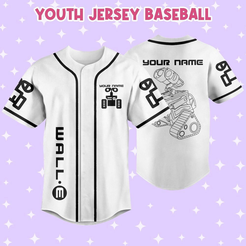 Personalized Wall E Symbol Baseball Jersey - lylyprint.com