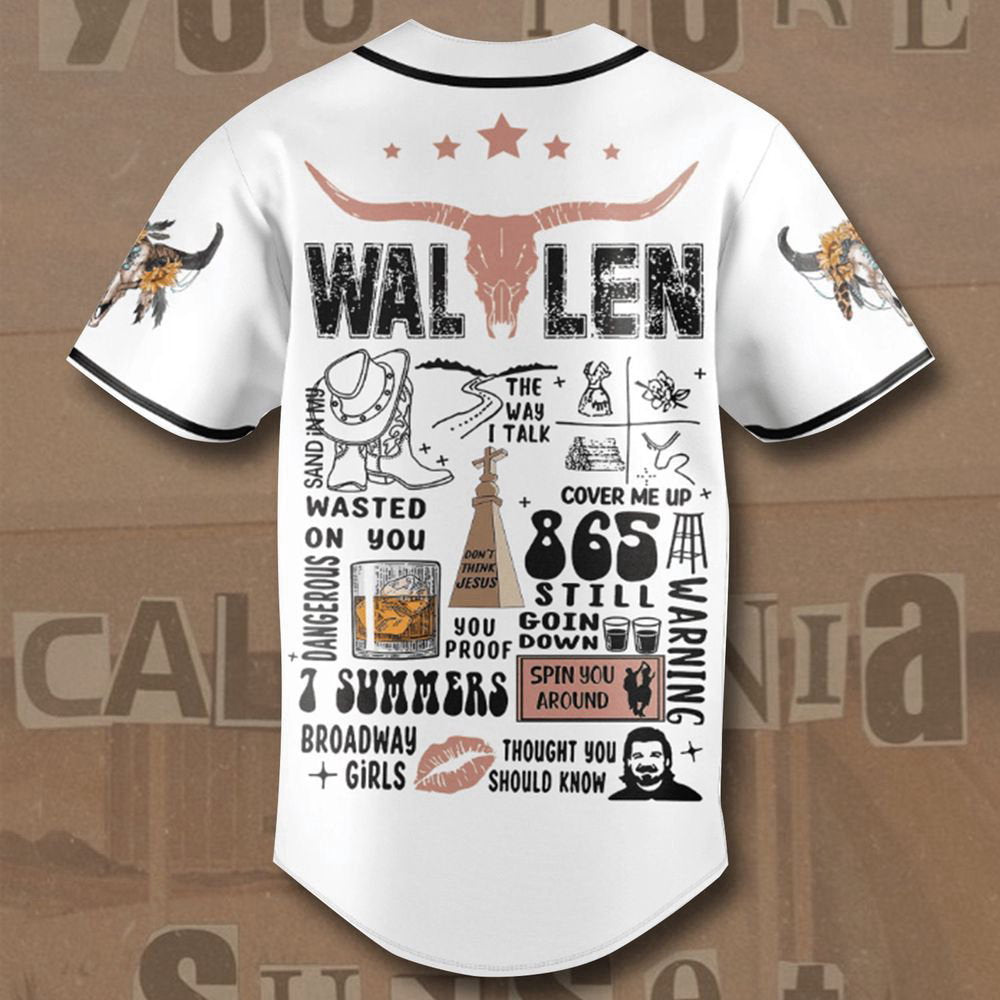 Personalized White Wallen Baseball Jersey For Men Women - lylyprint.com