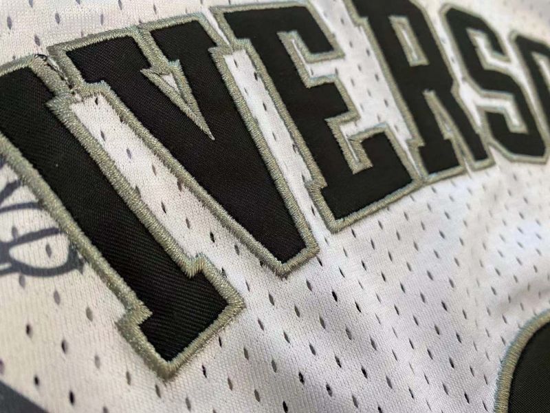 philadelphia 76ers #3 allen iverson mitchell ness Retro Fan Edition nba 76 Iverson Collaboration Series Jersey White Style 3