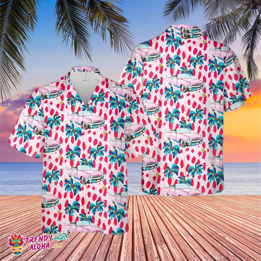 Pink Car Hawaiian Shirt Trending Hawaiian Shirt, Summer Vacation Hawaiian Shirt