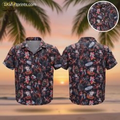 Pirate Ship Adventure Hawaiian Shirt for Men - Cartoon Pirate Characters Button Down Short Sleeve Tropical Shirt