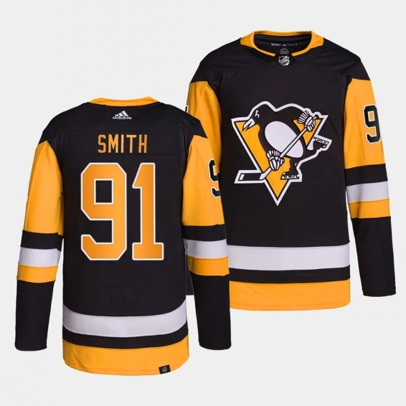 pittsburgh penguins #91 reilly smith home black primegreen jersey