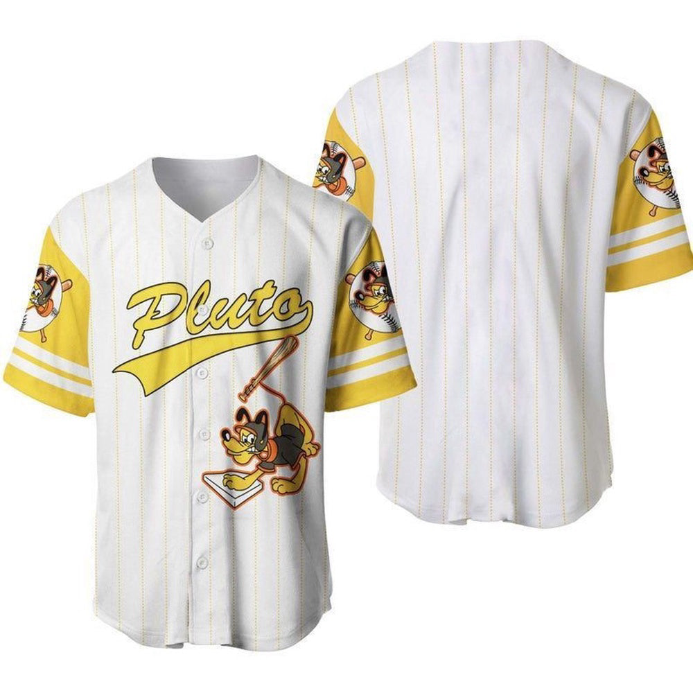 Pluto Disney Baseball Jersey Player: Mickey and Friends Gift for Lovers - Show Your Love for Disney with this Stylish Jersey! - Bafud