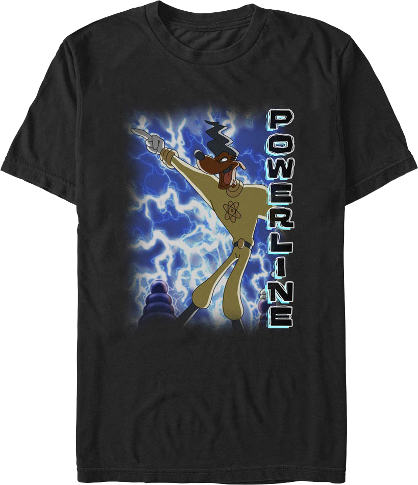Powerline Lightning Bolts Goofy Movie T-Shirt