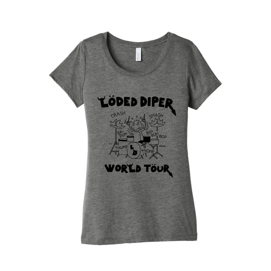 Loded Diper World Tour Womens Triblend Tee