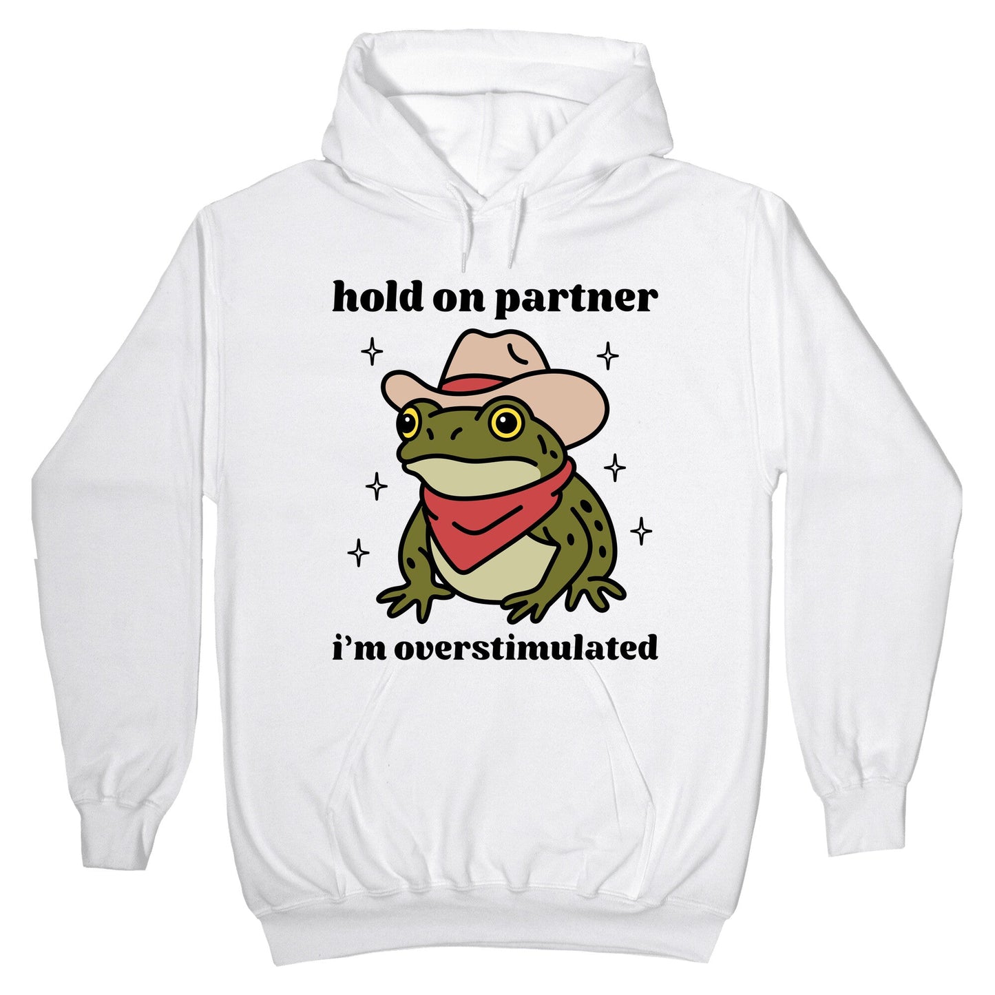 Hold on Partner, Im Overstimulated Hoodie