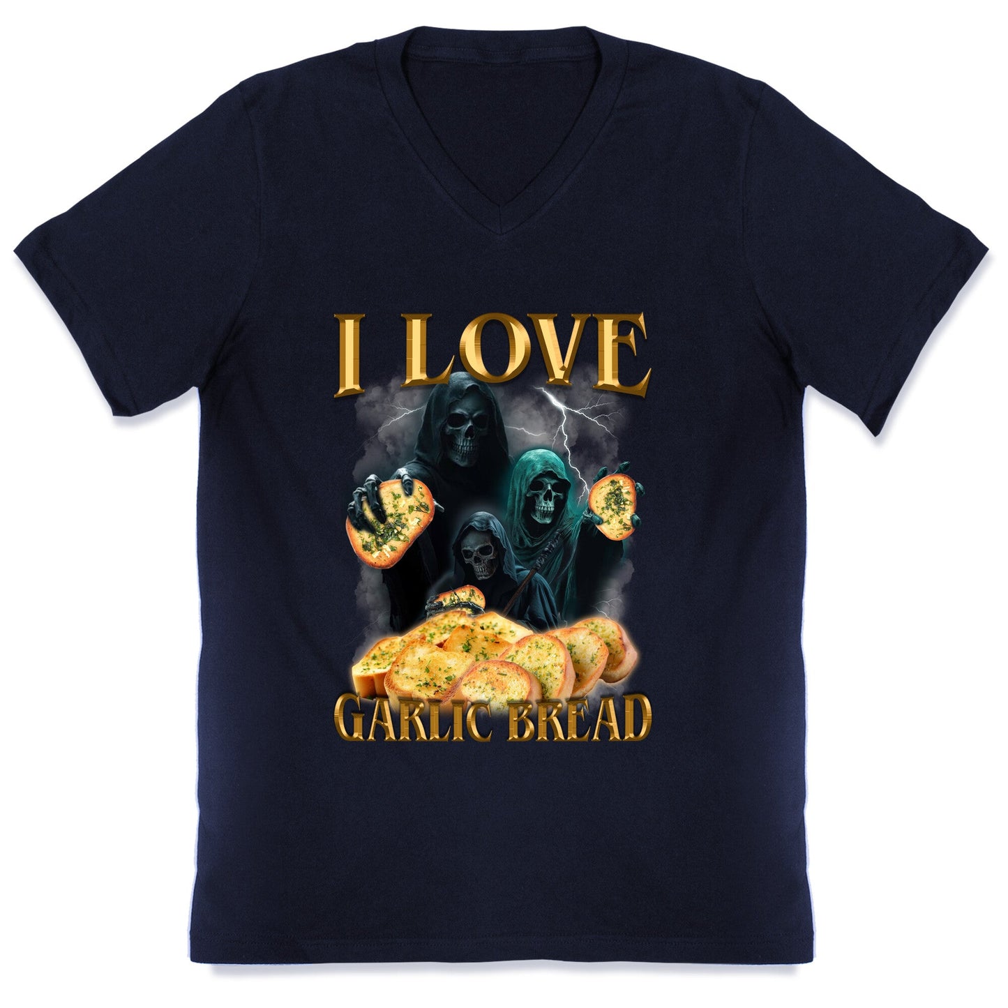 I Love Garlic Bread V-Neck