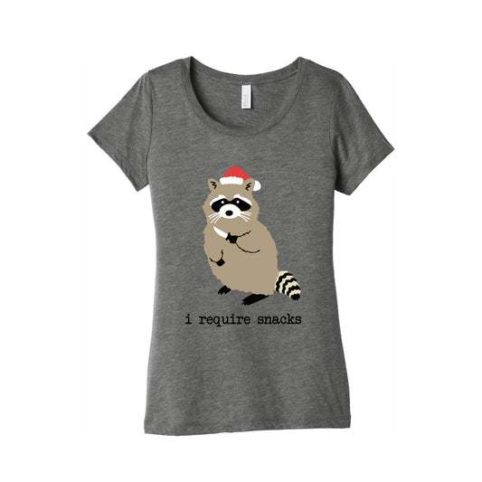 I Require Snacks Womens Triblend Tee