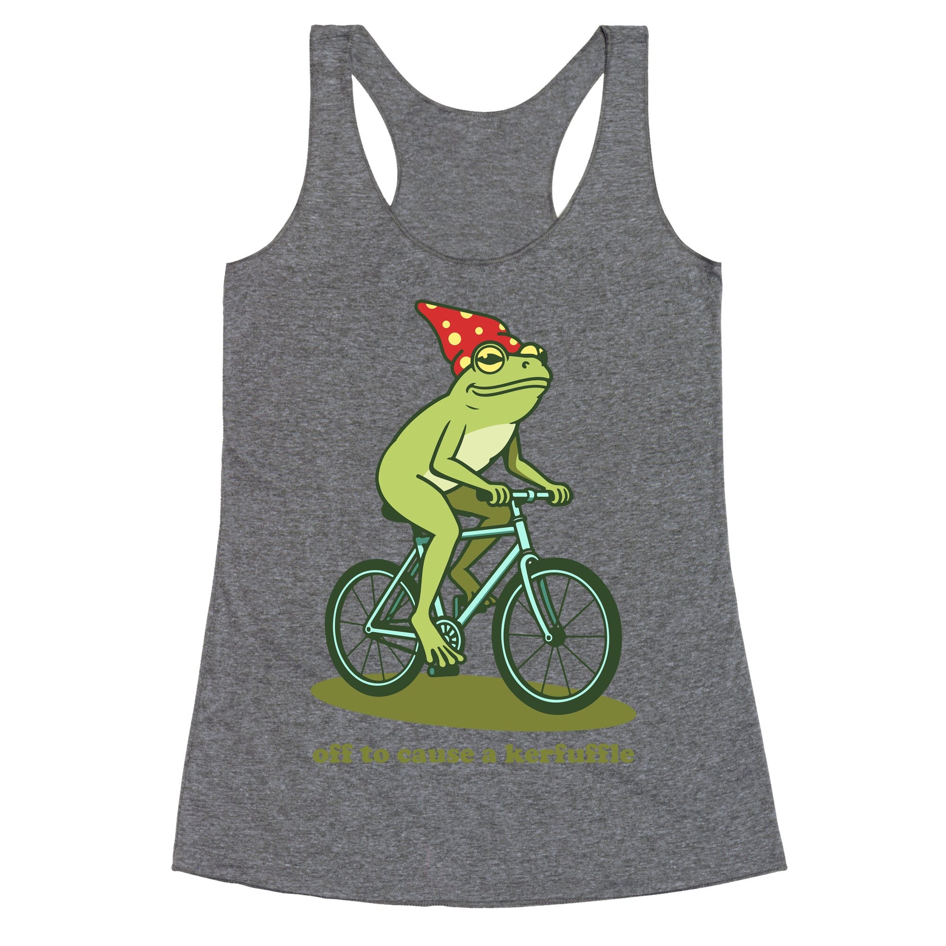 Off to Cause a Kerfuffle Racerback Tank